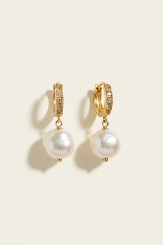 Aretes de perla barroca - versión editorial